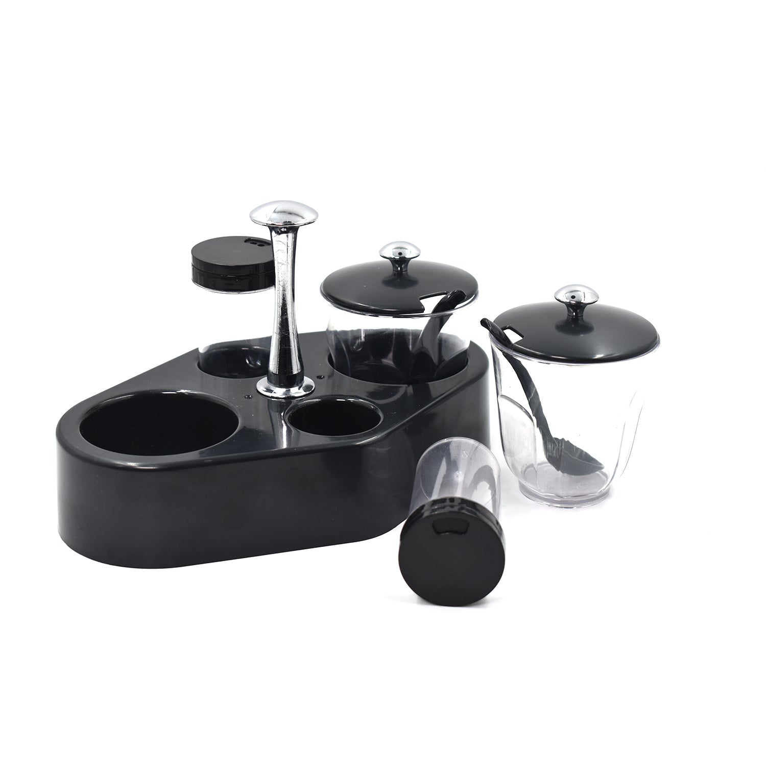 8122 Ganesh rendy Condiment set For Kitchen Transparent jar For Easy To Access Spice 1 Piece Spice Set (Plastic) DeoDap 8122 Ganesh rendy Condiment set For Kitchen Transparent jar For Easy To Access Spice 1 Piece Spice Set (Plastic) DeoDap